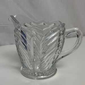 Indiana Glass Vintage Clear Glass Creamer Pitcher